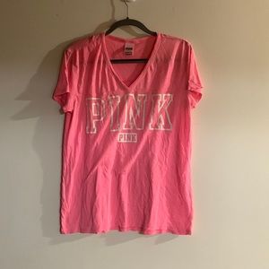 PINK Logo Shirt. Size Medium